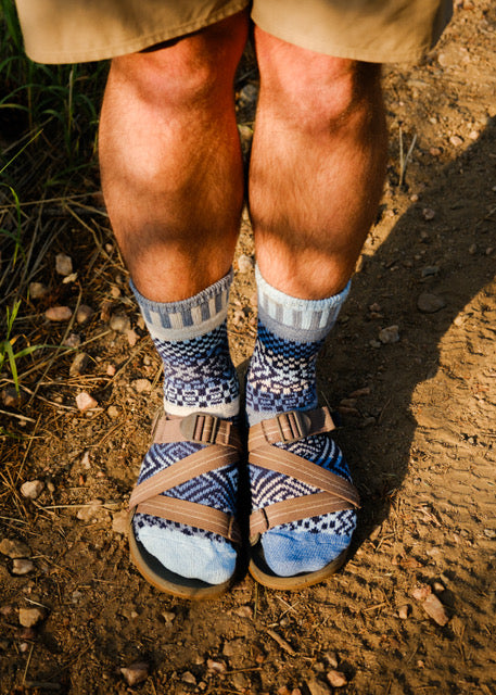 Azure Crew Socks