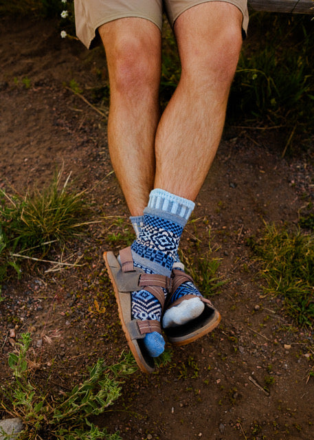 Azure Crew Socks